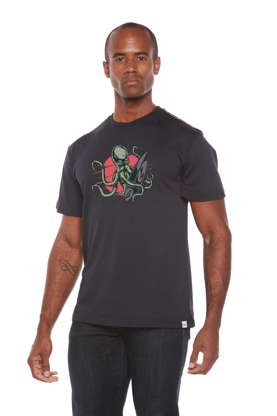 Octopus Men's Bamboo Viscose/Organic Cotton Short Sleeve Graphic T-Shirt
