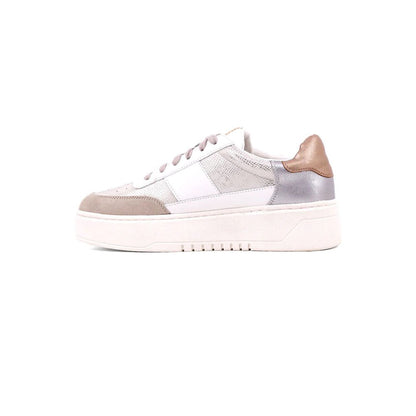 Oriana Metallic Snake Print Lace Up Sneakers - SundialOriana Metallic Snake Print Lace Up Sneakers