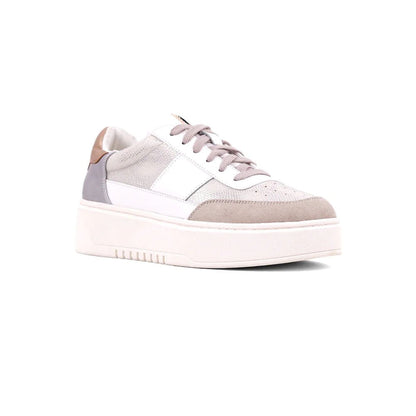 Oriana Metallic Snake Print Lace Up Sneakers - SundialOriana Metallic Snake Print Lace Up Sneakers