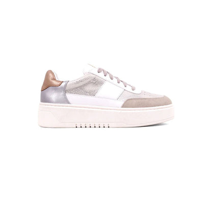 Oriana Metallic Snake Print Lace Up Sneakers - SundialOriana Metallic Snake Print Lace Up Sneakers