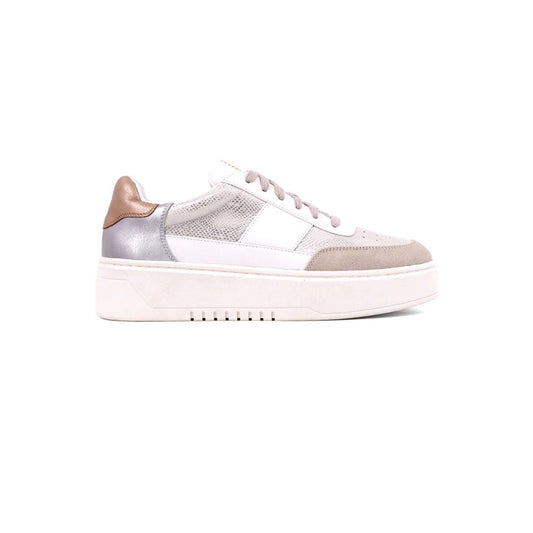 Oriana Metallic Snake Print Lace Up Sneakers - SundialOriana Metallic Snake Print Lace Up Sneakers