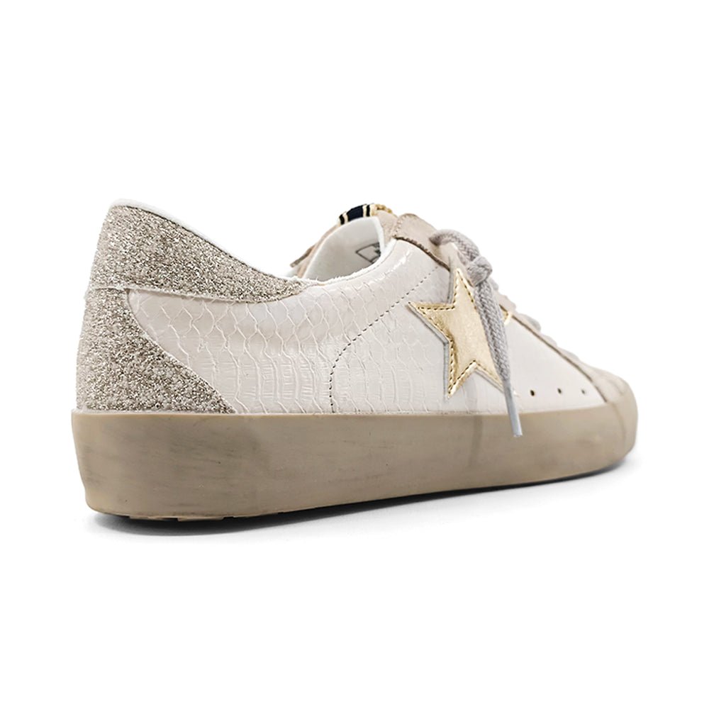 Paula Snake Print Lace Up Sneakers - SundialPaula Snake Print Lace Up Sneakers