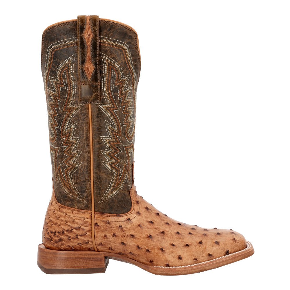 PRCA Collection Full - Quill Ostrich Embroidered Square Toe Pull On Cowboy Boots - SundialPRCA Collection Full - Quill Ostrich Embroidered Square Toe Pull On Cowboy Boots