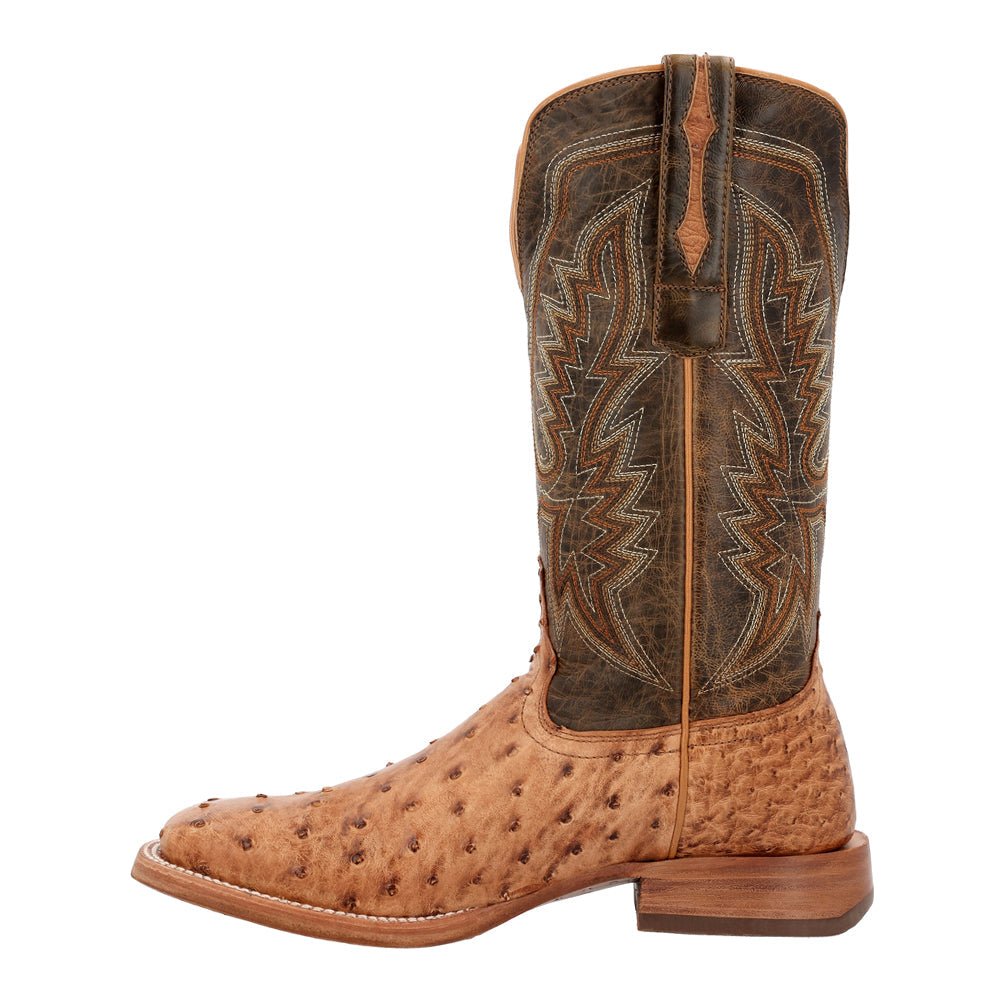 PRCA Collection Full - Quill Ostrich Embroidered Square Toe Pull On Cowboy Boots - SundialPRCA Collection Full - Quill Ostrich Embroidered Square Toe Pull On Cowboy Boots
