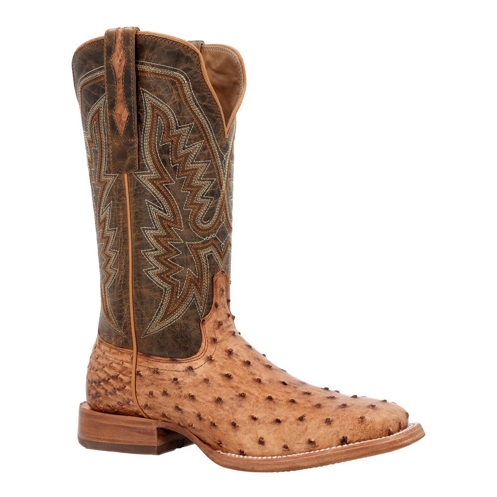 PRCA Collection Full - Quill Ostrich Embroidered Square Toe Pull On Cowboy Boots - SundialPRCA Collection Full - Quill Ostrich Embroidered Square Toe Pull On Cowboy Boots