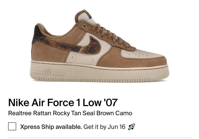 Nike Air Force Seal Brown Camo