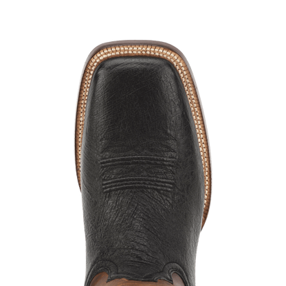 R. Watson Men's Black/Mad Dog Peanut Goat & Ostrich Exotic Western Boots RW5000-2