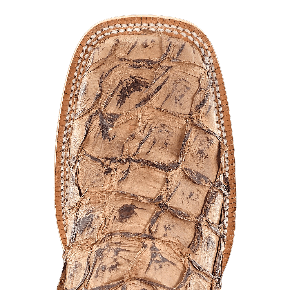 R Watson Men's Saddle Matte Pirarucu Exotic Western Boots RW7806-2