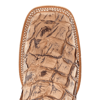 R Watson Men's Saddle Matte Pirarucu Exotic Western Boots RW7806-2