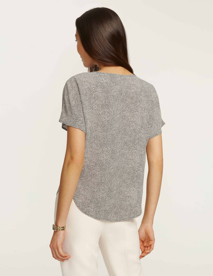 Petite Rambling Mini Dot Bateau Blouse
