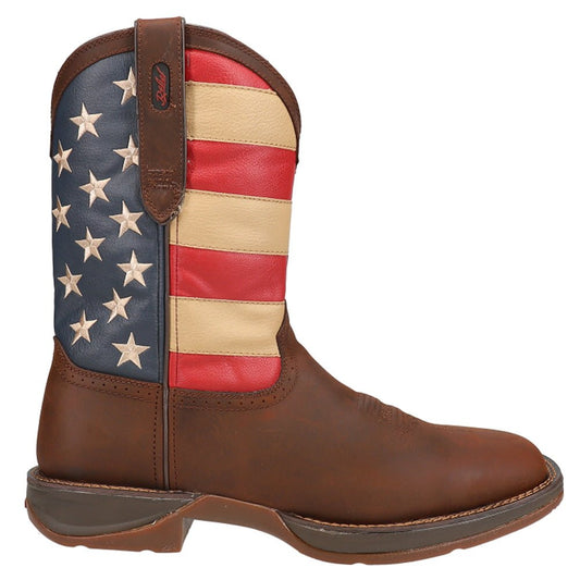 Rebel Patriotic Pull On Western Flag Square Toe Boots - SundialRebel Patriotic Pull On Western Flag Square Toe Boots