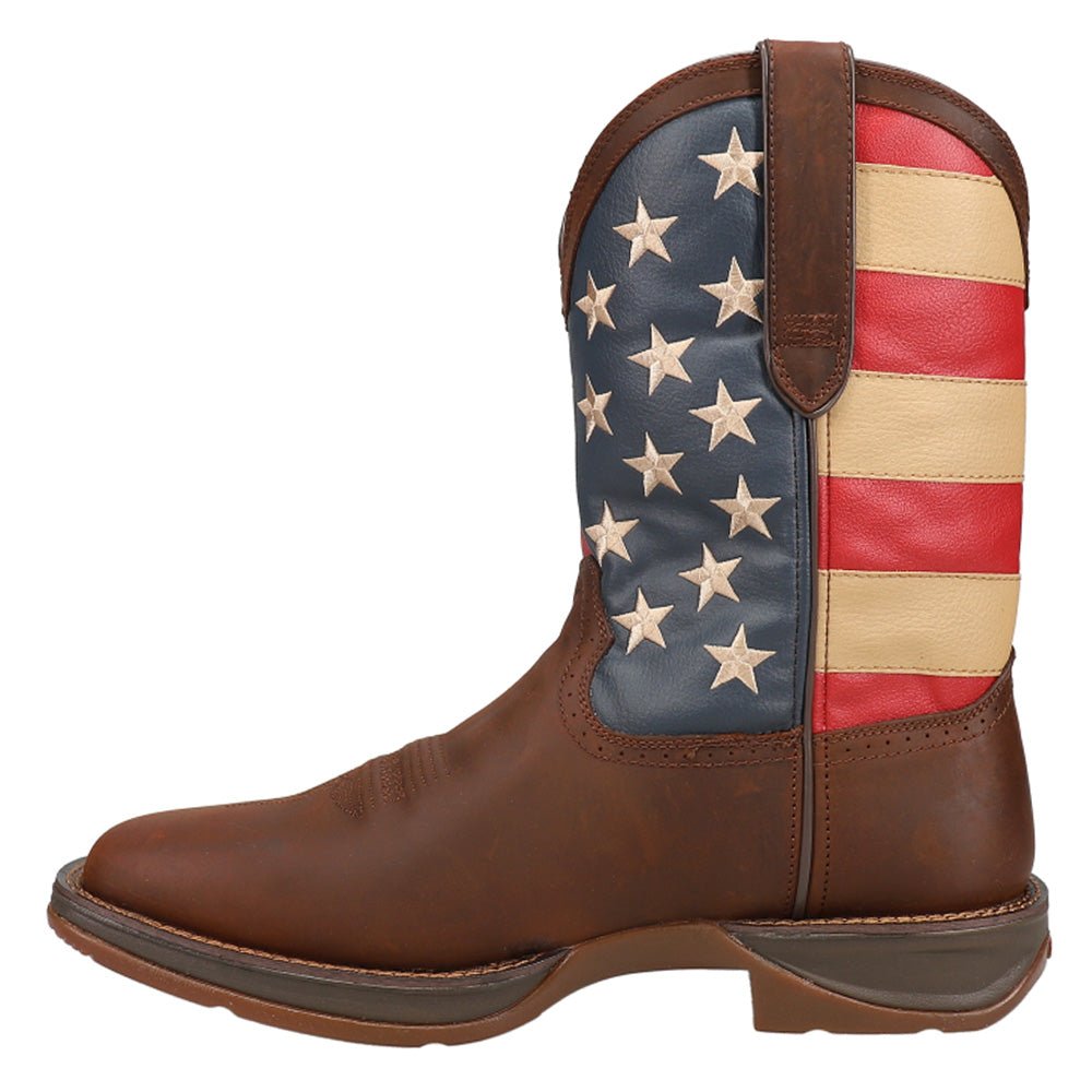Rebel Patriotic Pull On Western Flag Square Toe Boots - SundialRebel Patriotic Pull On Western Flag Square Toe Boots