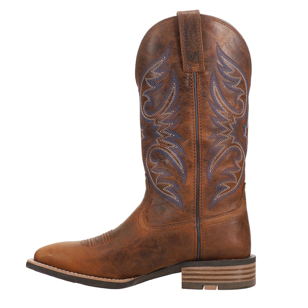 Ricochet Embroidered Square Toe Pull On Cowboy Boots - SundialRicochet Embroidered Square Toe Pull On Cowboy Boots