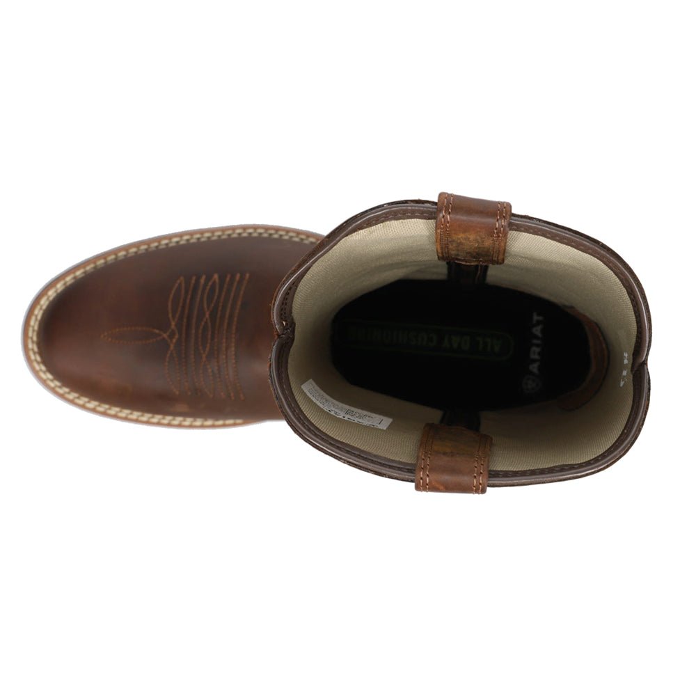 Ridgeback Embroidered Square Toe Pull On Cowboy Boots - SundialRidgeback Embroidered Square Toe Pull On Cowboy Boots