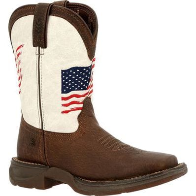 Durango Big Kids Lil' Rebel Distressed Flag Western Boots DBT0234Y