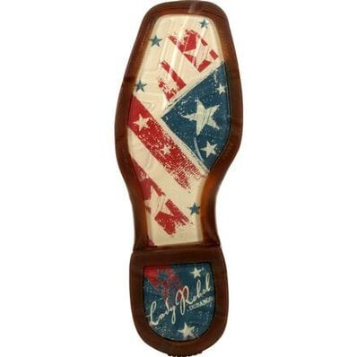 Durango Women's Lady Rebel™ Distressed Flag Embroidered Western Boot DRD0394