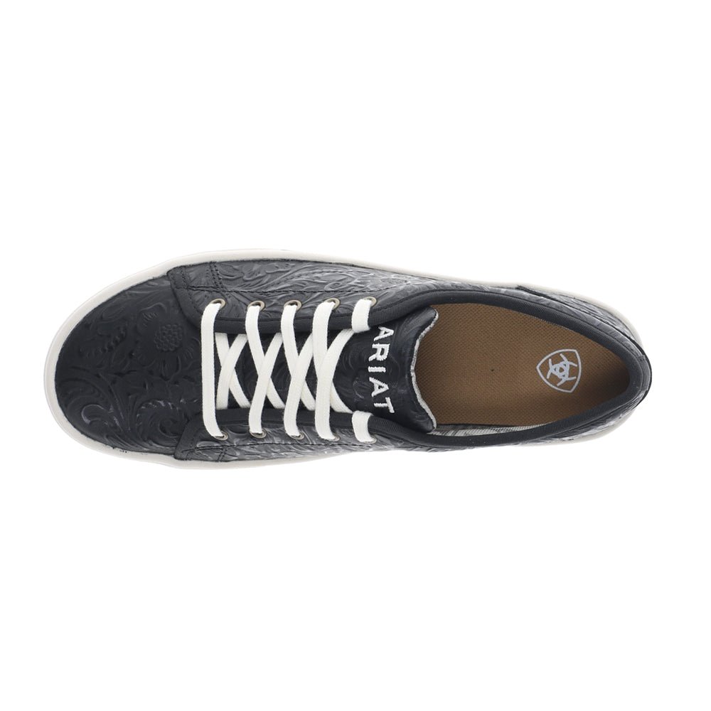Skylar Floral Embossed Lace Up Sneakers - SundialSkylar Floral Embossed Lace Up Sneakers