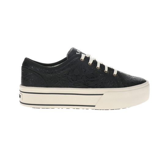 Skylar Floral Embossed Lace Up Sneakers - SundialSkylar Floral Embossed Lace Up Sneakers