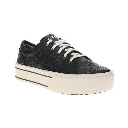 Skylar Floral Embossed Lace Up Sneakers - SundialSkylar Floral Embossed Lace Up Sneakers