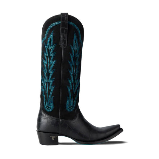 Skylight Croc Embossed Snip Toe Zippered Cowboy Boots - SundialSkylight Croc Embossed Snip Toe Zippered Cowboy Boots