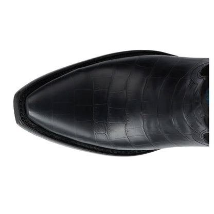 Skylight Croc Embossed Snip Toe Zippered Cowboy Boots - SundialSkylight Croc Embossed Snip Toe Zippered Cowboy Boots
