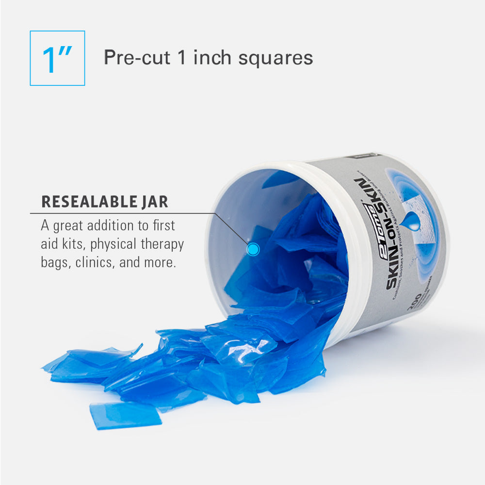2Toms® Skin-on-Skin® Hydrogel Pads, 1" Squares