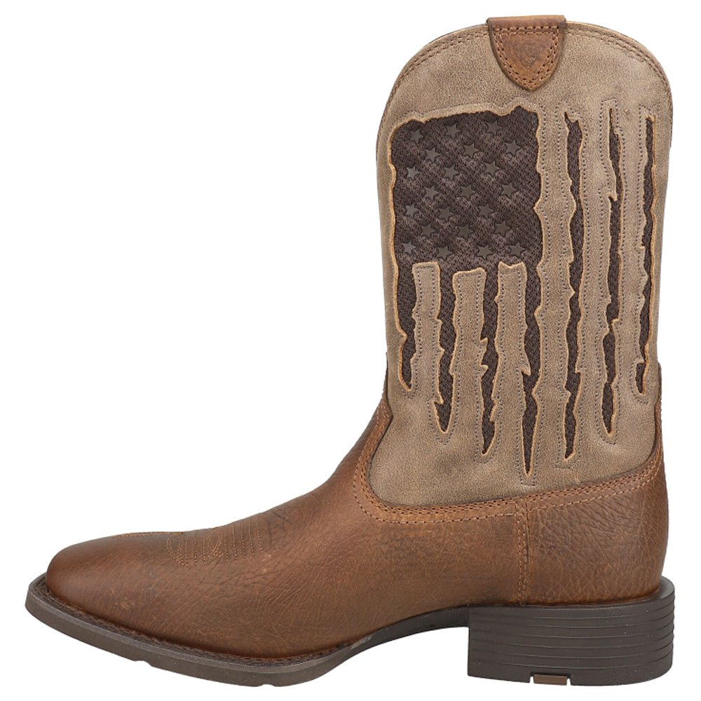 Sport My Country Venttek Patriotic Tool Inlay Square Toe Pull On Cowboy Boots - SundialSport My Country Venttek Patriotic Tool Inlay Square Toe Pull On Cowboy Boots