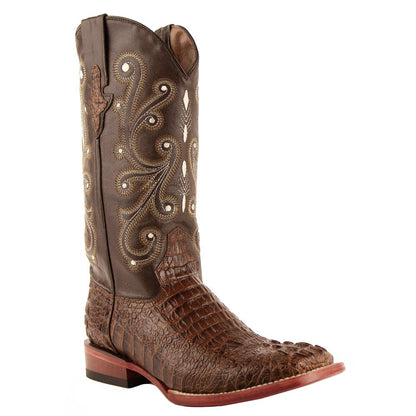 Stampede Croco Print Square Toe Cowboy Boots - SundialStampede Croco Print Square Toe Cowboy Boots
