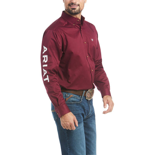 Team Logo Collared Long Sleeve Button Up Shirt - SundialTeam Logo Collared Long Sleeve Button Up Shirt