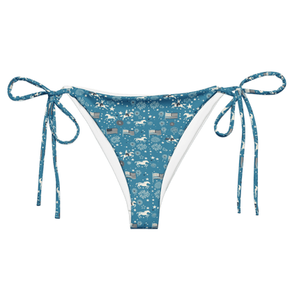 Independence Blues: Fourth of July Cowboy String Bikini Bottom