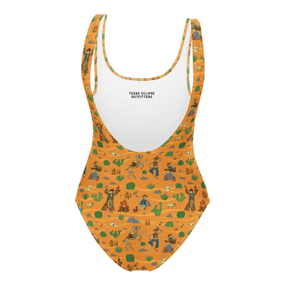 Bones and Embers: Vaquero’s Last Dance One-Piece Swimsuit