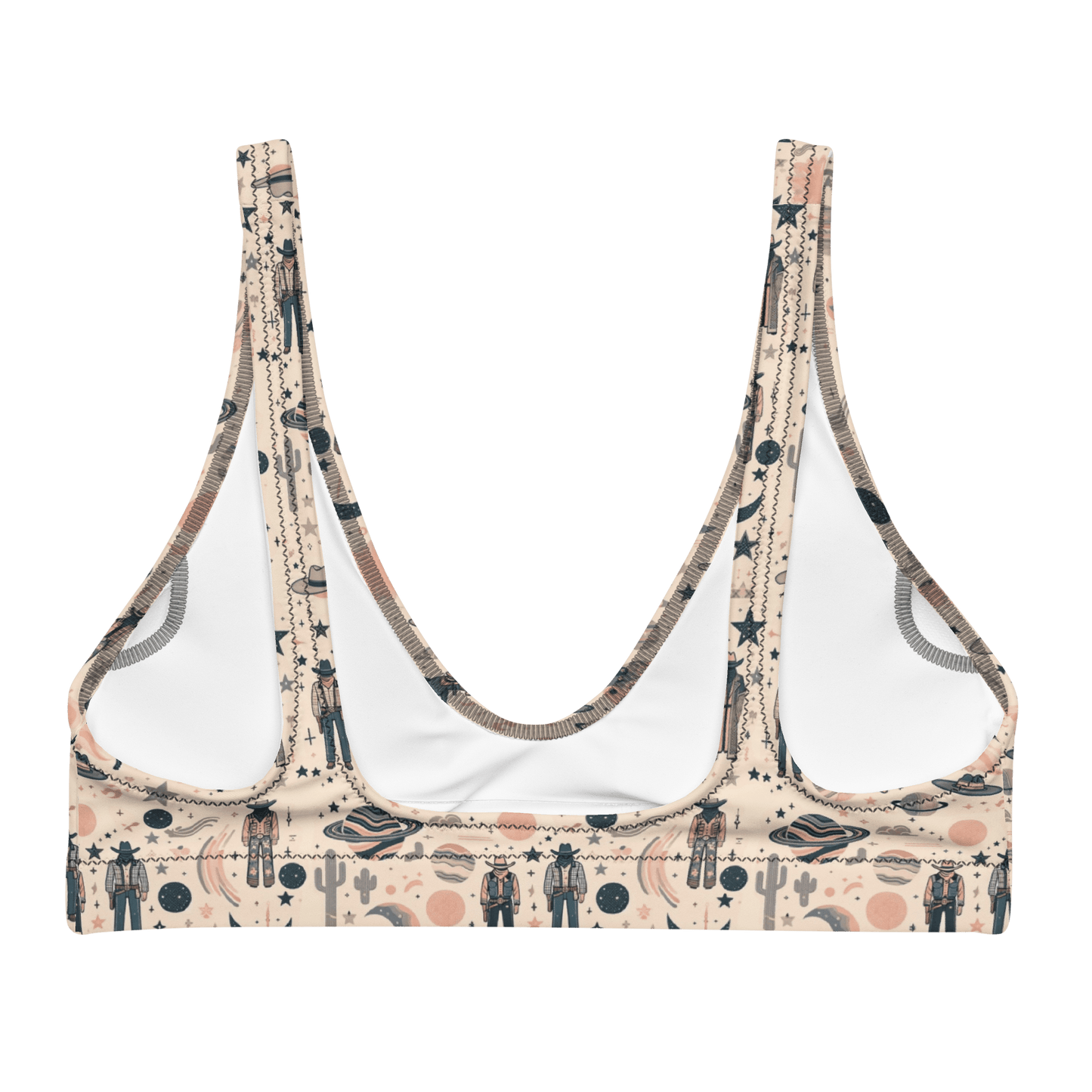 Cosmic Wrangler: Western Space Cowboy High-Waisted Bikini Top