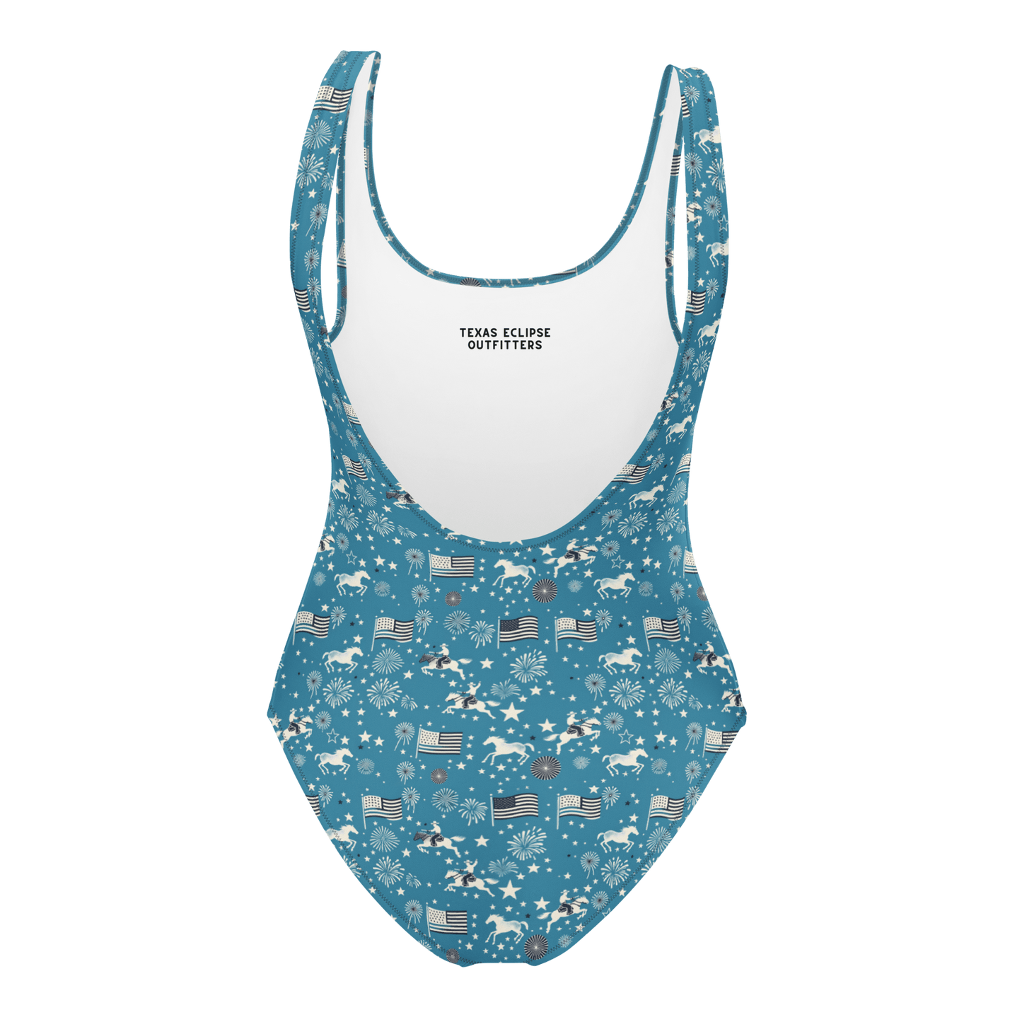 Independence Blues: Fourth of July Cowboy One-Piece Swimsuit