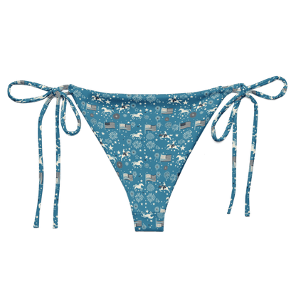 Independence Blues: Fourth of July Cowboy String Bikini Bottom