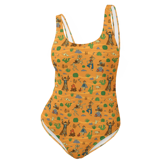 Bones and Embers: Vaquero’s Last Dance One-Piece Swimsuit
