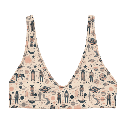 Cosmic Wrangler: Western Space Cowboy High-Waisted Bikini Top