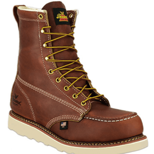 Thorogood Men’s American Heritage Tobacco 8" Steel Toe Wedge Sole Work Boots 804-4208