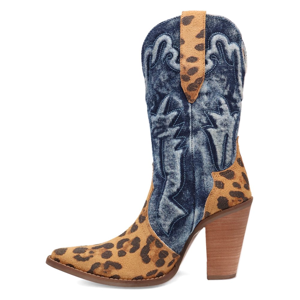 Tipsy Leopard Pointed Toe Cowboy Booties - SundialTipsy Leopard Pointed Toe Cowboy Booties