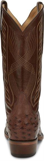 Tony Lama Men's Mccandles Chocolate Brown Full Quill Ostrich Round Toe Exotic Western Boots 8256