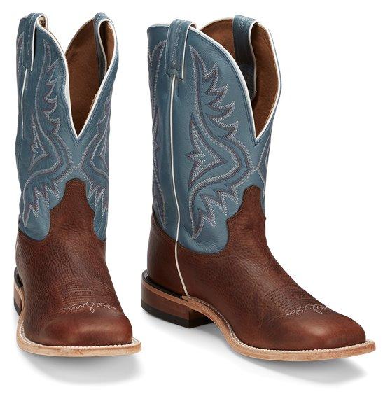 Tony Lama Men's Americana Avett Blue Square Toe Western Boots 7955