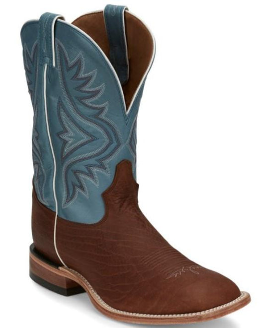 Tony Lama Men's Americana Avett Blue Square Toe Western Boots 7955