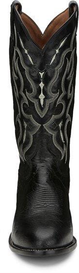 Tony Lama Men's Black Smooth Ostrich Round Toe Western Boots CT871