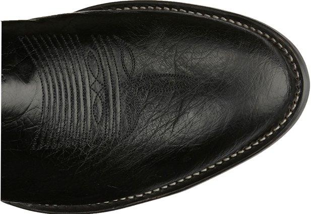 Tony Lama Men's Black Smooth Ostrich Round Toe Western Boots CT871