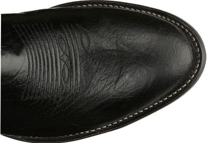 Tony Lama Men's Black Smooth Ostrich Round Toe Western Boots CT871