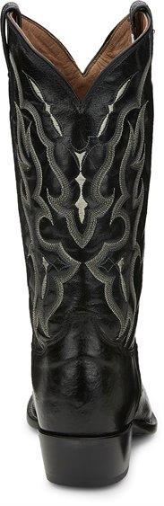Tony Lama Men's Black Smooth Ostrich Round Toe Western Boots CT871