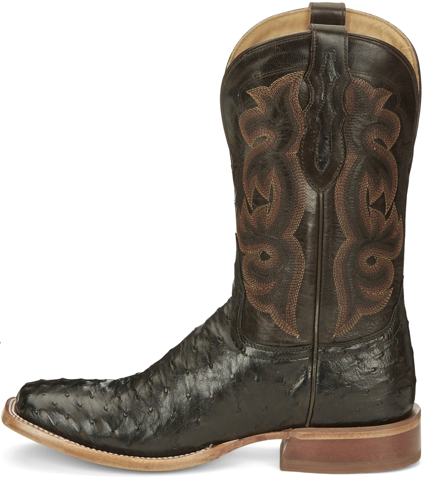 Tony Lama Men's Quaid Full Quill Brown Square Toe Western Boot TL5354