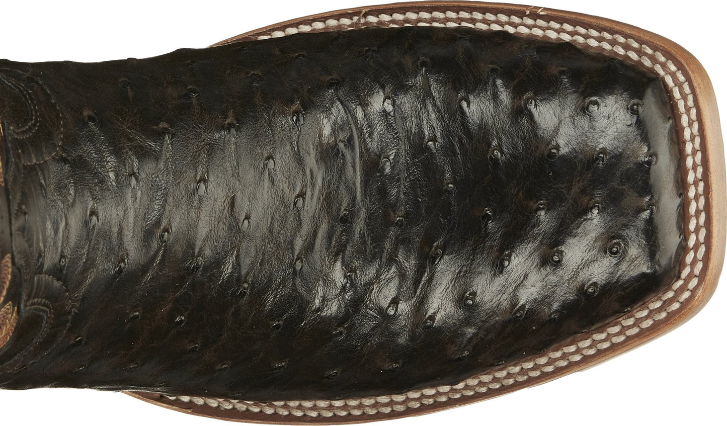 Tony Lama Men's Quaid Full Quill Brown Square Toe Western Boot TL5354