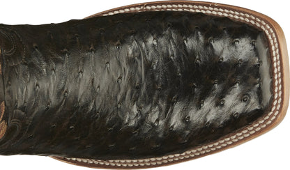 Tony Lama Men's Quaid Full Quill Brown Square Toe Western Boot TL5354