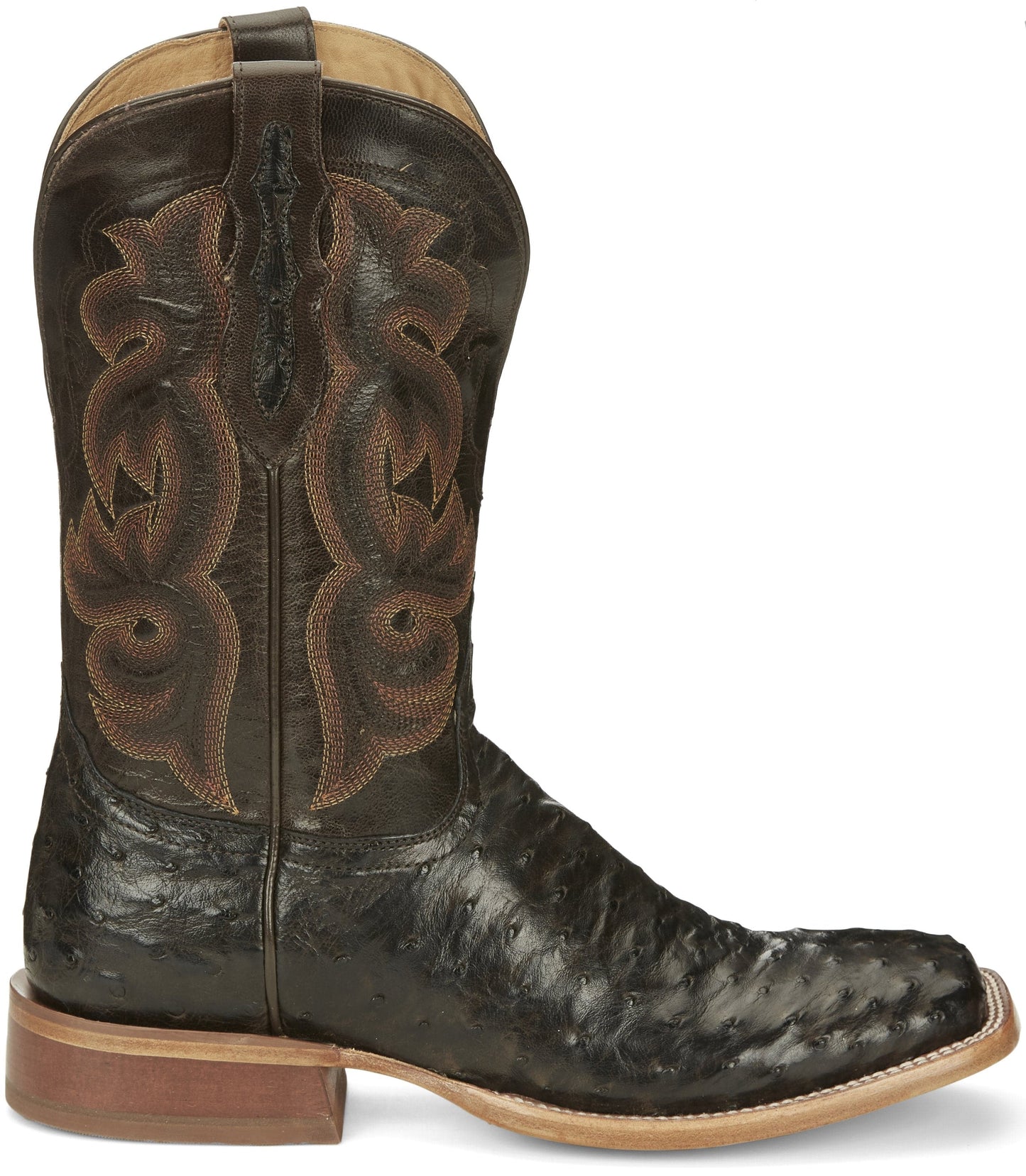 Tony Lama Men's Quaid Full Quill Brown Square Toe Western Boot TL5354