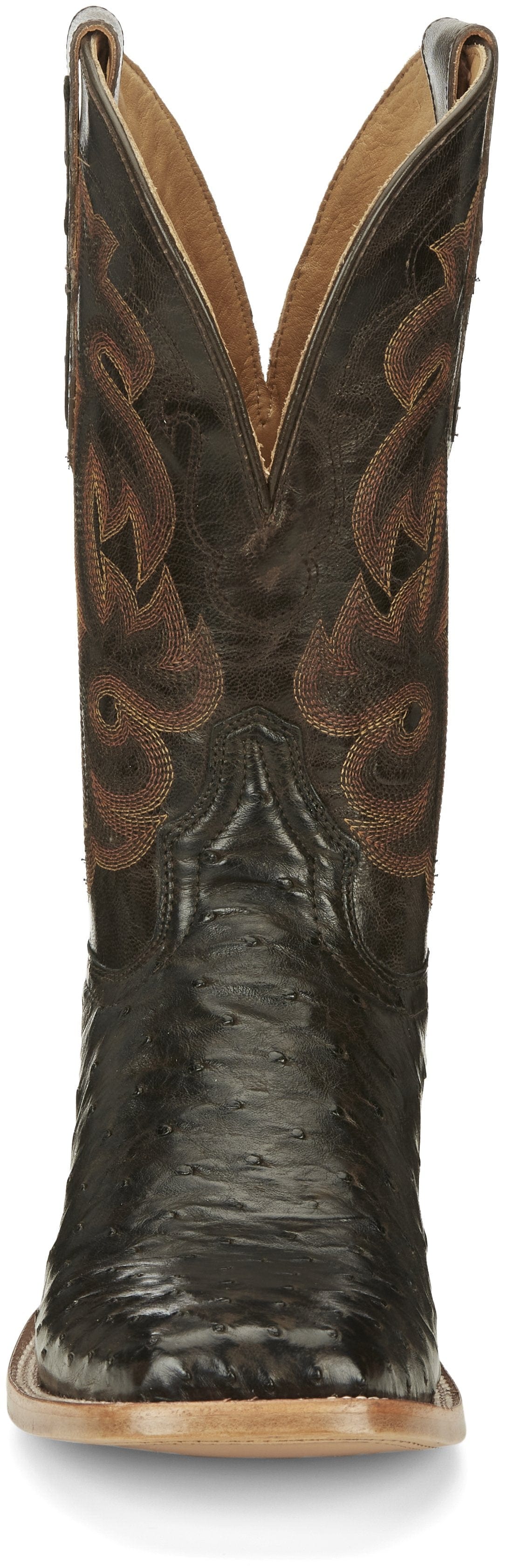 Tony Lama Men's Quaid Full Quill Brown Square Toe Western Boot TL5354